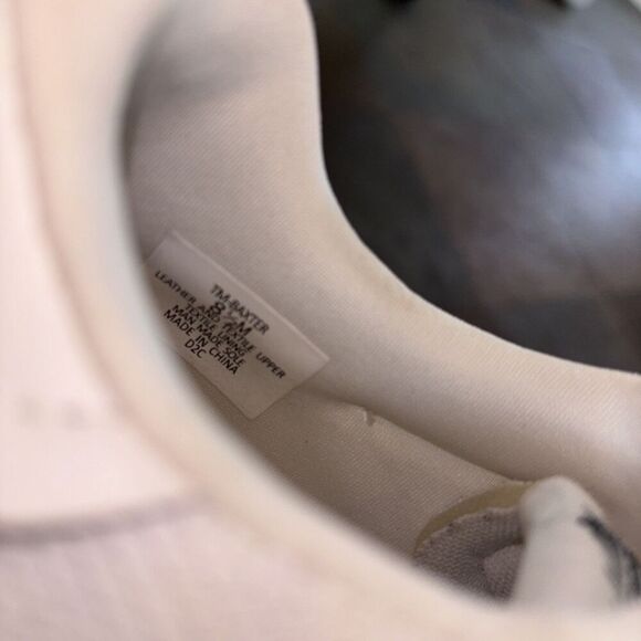 Le Tigre Women Baxter White Running Shoes 8.5 Leather Textile Tie Low Tops - Picture 9 of 9